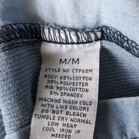 Cavalini Sleeveless Denim Button Down Shirt, M Blue - Picture 6 of 7